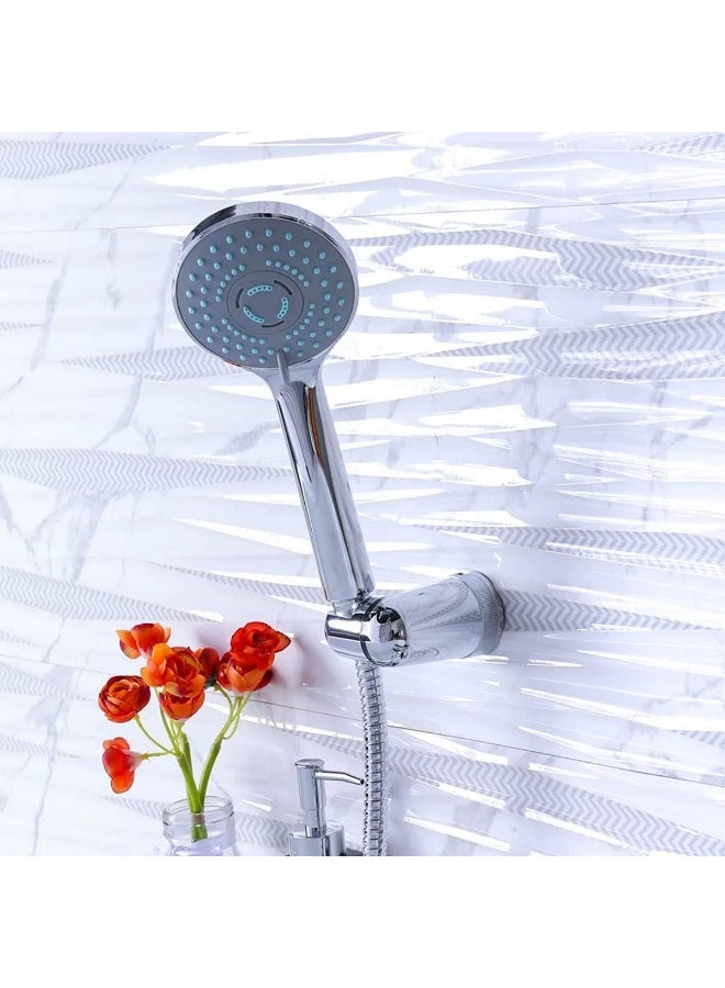 Biella Chrome Plated Brass Shower Mixer  Wall Mounted Single Lever Faucet With Handheld Shower Head Set For Hot And Cold Water - Image 4