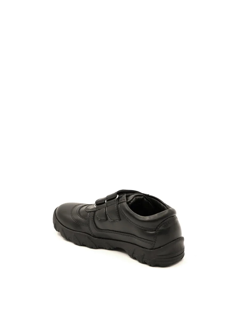 Geoomnii Black Boys School Shoes – Durable Black Formal Uniform Footwear for Kids | Anti-Slip Sole, Cushioned Insole, Easy Closure | Ideal for Daily Use & School Activities for Men | Best Price UAE