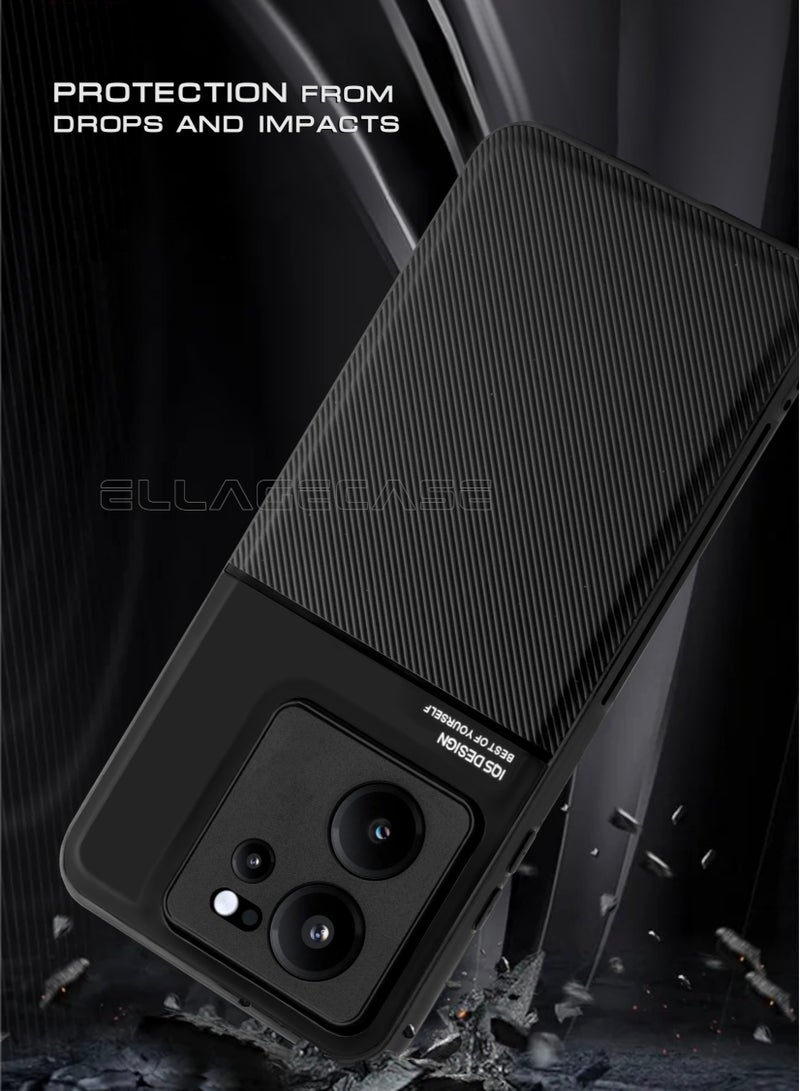 ELLAGECASE حافظة فاخرة رفيعة للغاية لهاتف Xiaomi 13T 2023 / 13T Pro / K60 Ultra، لوحة معدنية مخفية، تصميم نحيف، سهل الحمل، وحماية معززة للكاميرا - Image 2