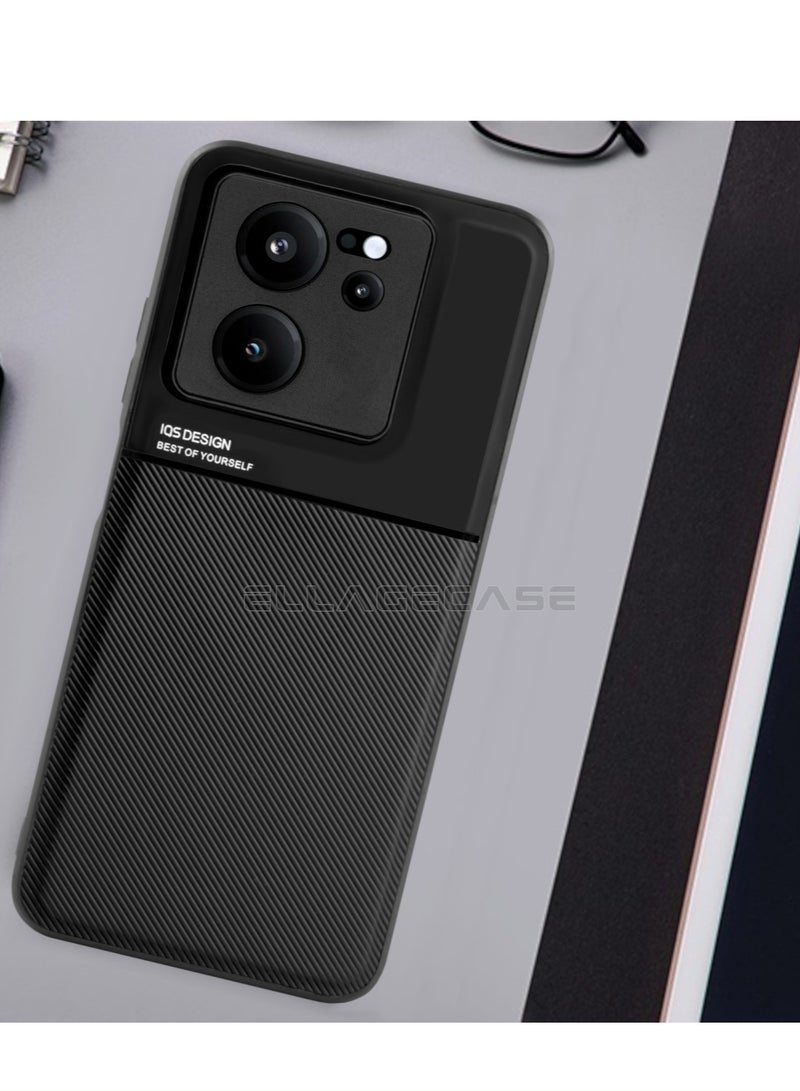 ELLAGECASE حافظة فاخرة رفيعة للغاية لهاتف Xiaomi 13T 2023 / 13T Pro / K60 Ultra، لوحة معدنية مخفية، تصميم نحيف، سهل الحمل، وحماية معززة للكاميرا - Image 3