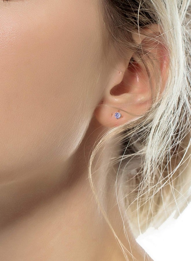 تورنيتو طقم أقراط تورنيتو 20G مكون من 18 زوجًا من أقراط الزركونيا المكعبة متعددة الألوان المصنوعة من الفولاذ المقاوم للصدأ، مناسبة لثقب الغضروف والحلزون، مع مشبك لولبي، للنساء، مقاس 3-5 ملم - Image 3