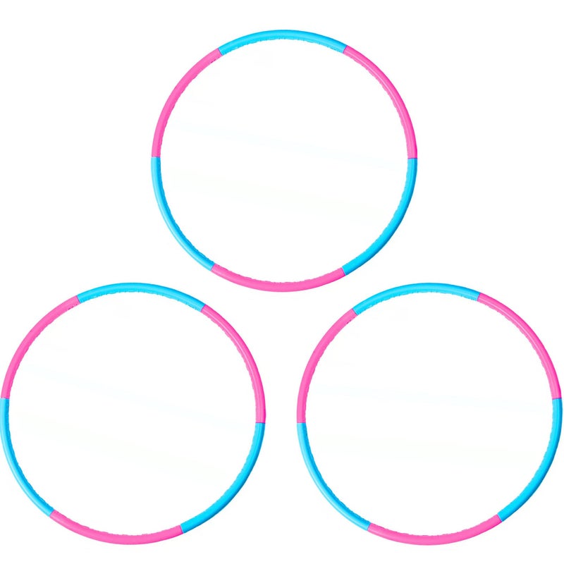 Liberry Kids Exercise Hoop, Detachable Adjustable Plastic Toy Fitness Hoops for Kids, Suitable for Beginners and Children Age 3 and Up, Pack of 3 - Image 1