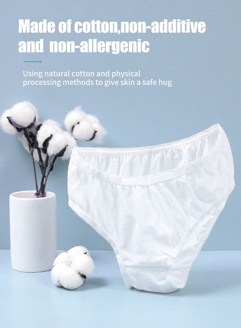 MileMelo 5-Piece Women Cotton Polyester Disposable Maternity Panties Set for Travelling/Spa/Surgery/Periods/Postpartum - Image 3