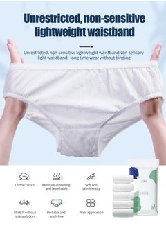 MileMelo 5-Piece Women Cotton Polyester Disposable Maternity Panties Set for Travelling/Spa/Surgery/Periods/Postpartum  - Image 4