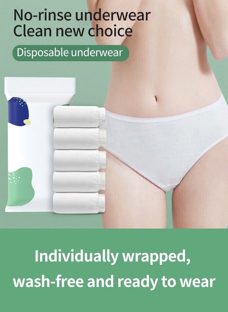 MileMelo 5-Piece Women Cotton Polyester Disposable Maternity Panties Set for Travelling/Spa/Surgery/Periods/Postpartum - Image 2