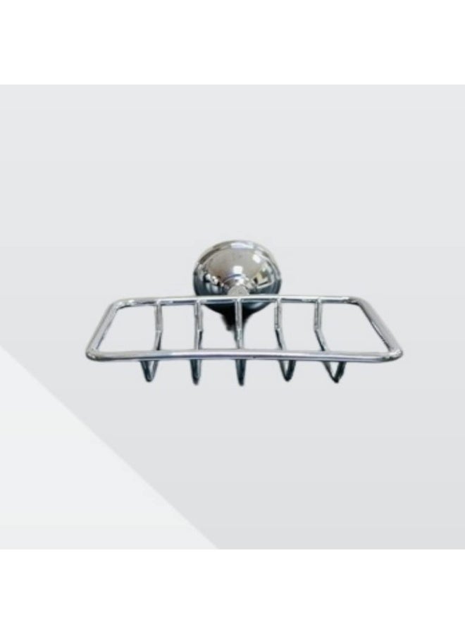 Biella Chrome Finished Soap Holder, Wall Mounted Draining Soap Sponge Dish For Shower Wall, Bathroom, Kitchen Sink, Laundry Etc... - Image 1