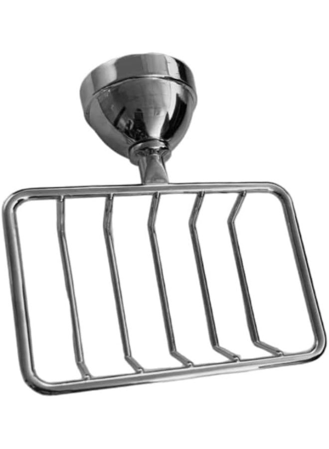Biella Chrome Finished Soap Holder, Wall Mounted Draining Soap Sponge Dish For Shower Wall, Bathroom, Kitchen Sink, Laundry Etc... - Image 3