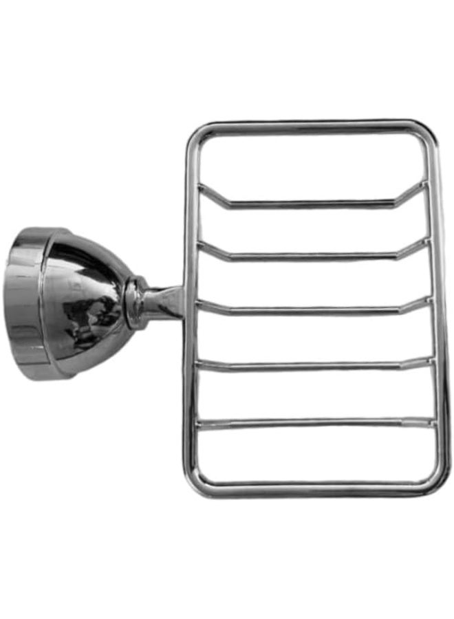 Biella Chrome Finished Soap Holder, Wall Mounted Draining Soap Sponge Dish For Shower Wall, Bathroom, Kitchen Sink, Laundry Etc... - Image 4