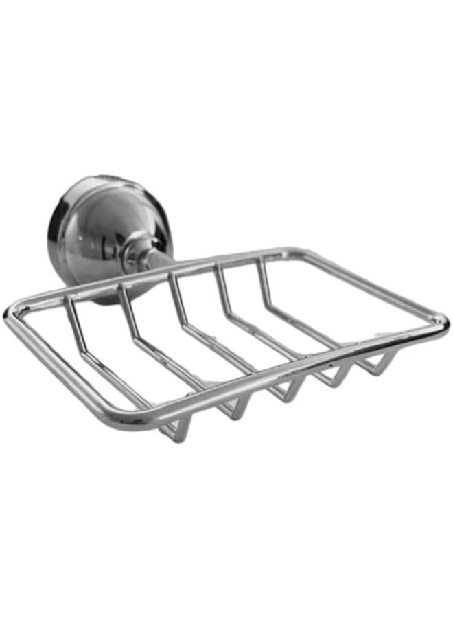 Biella Chrome Finished Soap Holder, Wall Mounted Draining Soap Sponge Dish For Shower Wall, Bathroom, Kitchen Sink, Laundry Etc... - Image 2