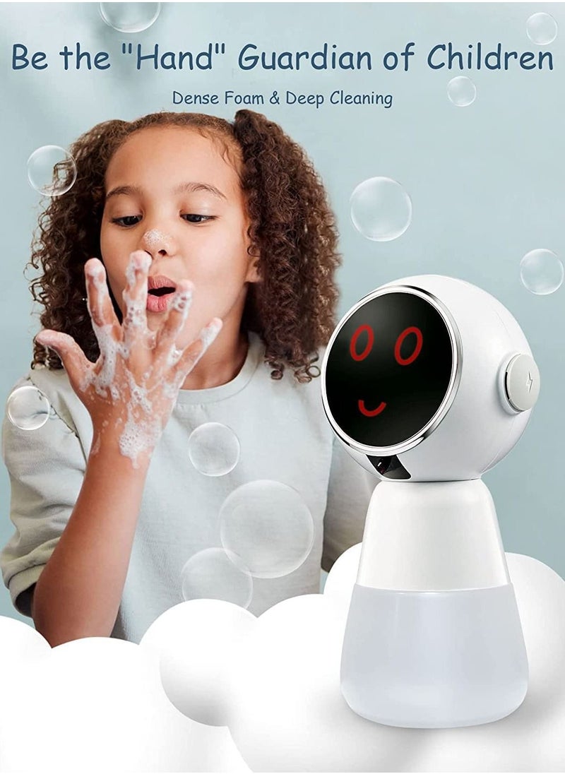 SYOSI - Automatic Foaming Soap Dispenser, Cute Automatic Soap Dispenser Touchless Automatic Soap Dispenser Touchless for Kids Electric Foam Soap Dispenser with 3 Levels Adjustable Volume 320ml White - Image 1