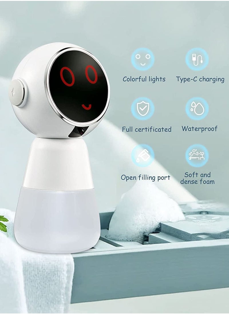 SYOSI - Automatic Foaming Soap Dispenser, Cute Automatic Soap Dispenser Touchless Automatic Soap Dispenser Touchless for Kids Electric Foam Soap Dispenser with 3 Levels Adjustable Volume 320ml White - Image 1