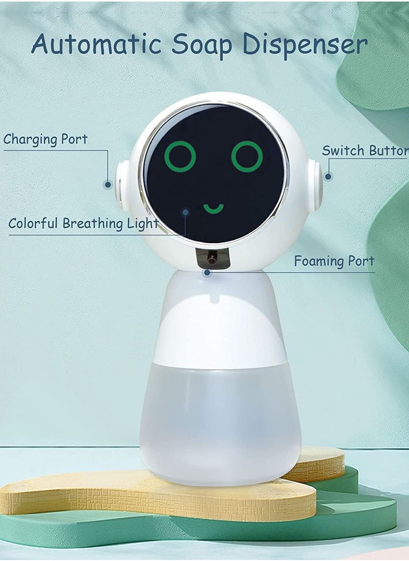 SYOSI - Automatic Foaming Soap Dispenser, Cute Automatic Soap Dispenser Touchless Automatic Soap Dispenser Touchless for Kids Electric Foam Soap Dispenser with 3 Levels Adjustable Volume 320ml White - Image 1