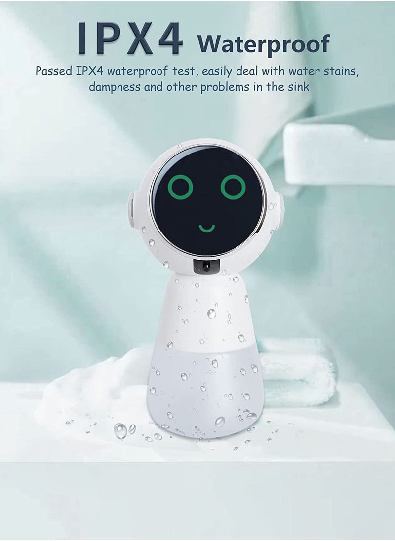 SYOSI - Automatic Foaming Soap Dispenser, Cute Automatic Soap Dispenser Touchless Automatic Soap Dispenser Touchless for Kids Electric Foam Soap Dispenser with 3 Levels Adjustable Volume 320ml White - Image 1