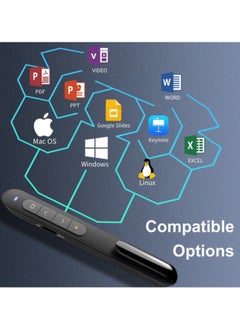 chixing مؤشر عرض لاسلكي 2.4GHz مع تحكم في الصوت والروابط - متوافق مع PowerPoint  - Image 4