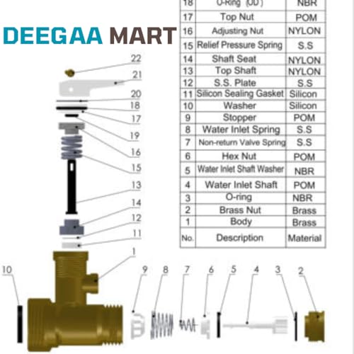 DEEGAA MART 1/2 Inch Geyser Non-Return Valve | Safety Pressure Relief Valve 0.8 MPa | Brass NRV for Water Heater Geysers | Pressure Release & Backflow Prevention - Image 5