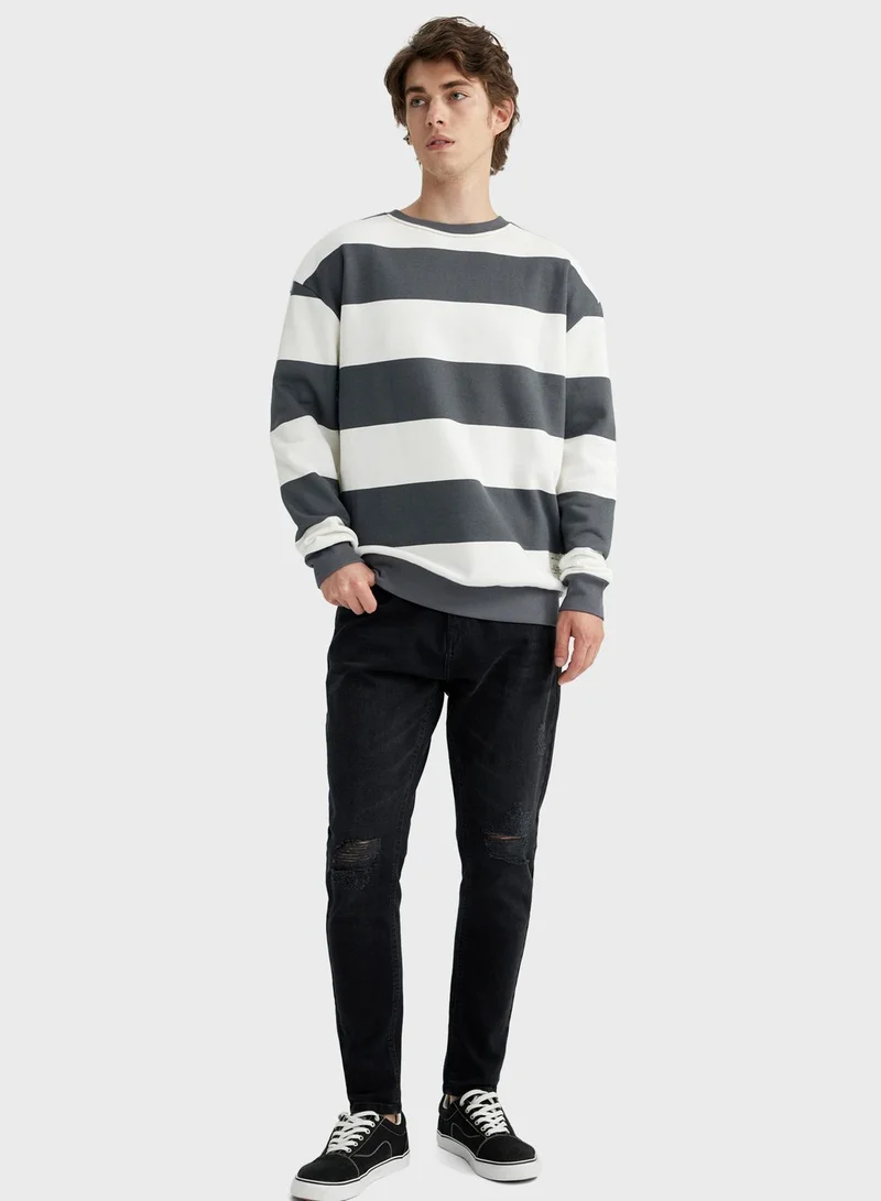 DeFacto Color Block Sweatshirt