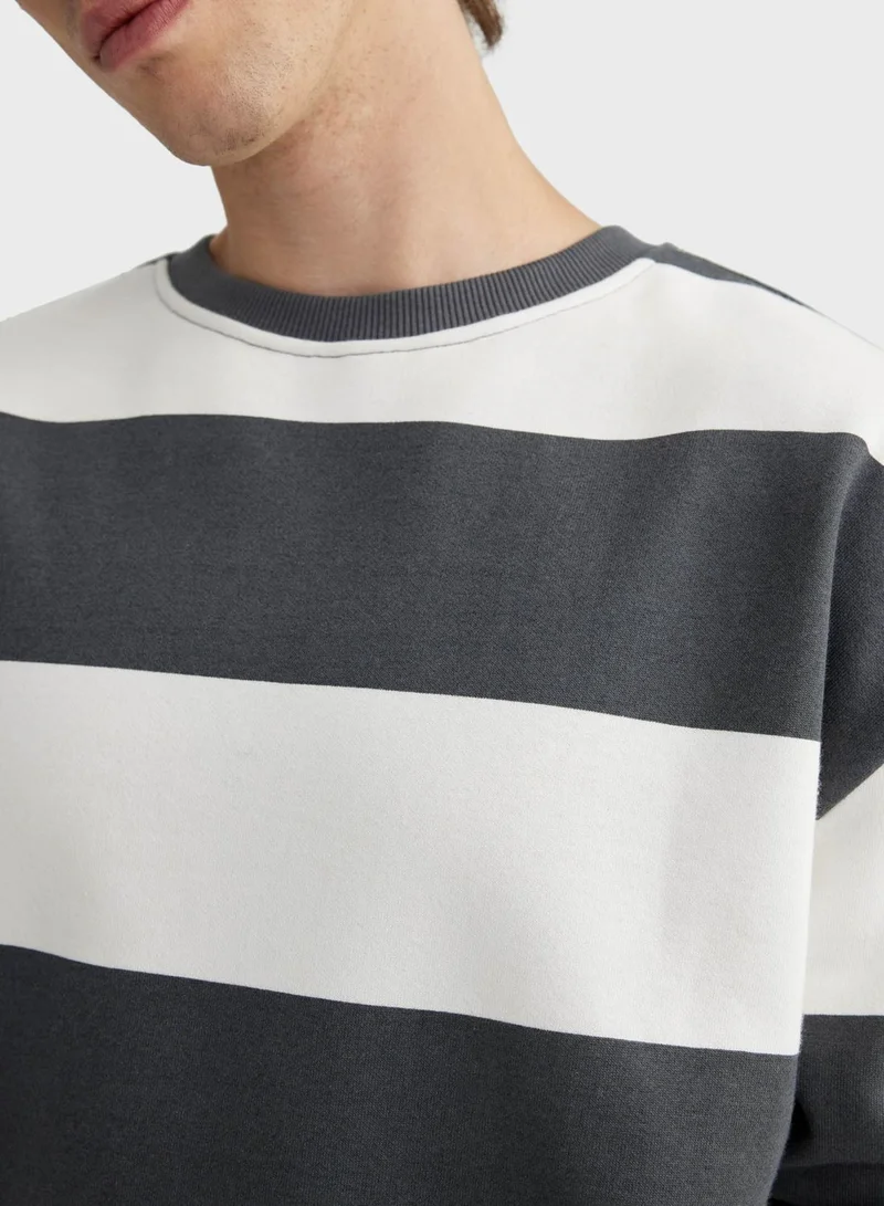 DeFacto Color Block Sweatshirt