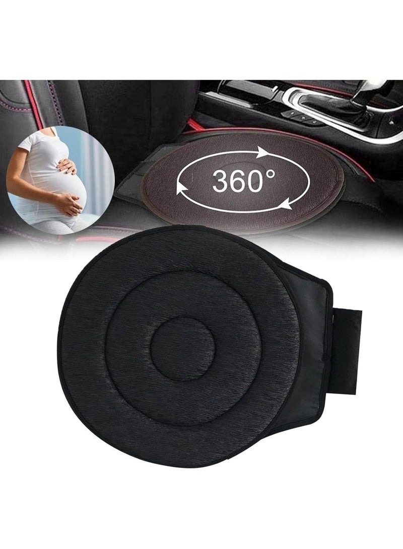 Bukela Car Seat Cushion, 360 Cushion Non-Slip Cushion Wheelchair Car Rotating Cushion for Car for Elderly, Swivel Car Seat for Elderly Support, Non Slip, Memory Foam, Ergonomic Design (Black) - Image 1