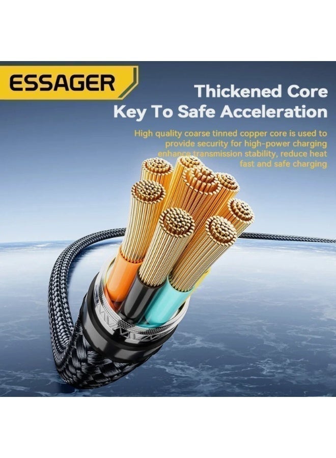 Essager 240W USB Type C To USB C Cable, PD3.1 Fast Charging Charger Wire.1 M - Image 3