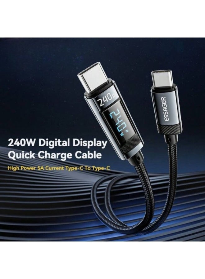 Essager 240W USB Type C To USB C Cable, PD3.1 Fast Charging Charger Wire.1 M - Image 4