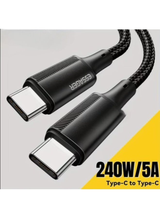 Essager 240W USB Type C To USB C Cable, PD3.1 Fast Charging Charger Wire.1 M - Image 1