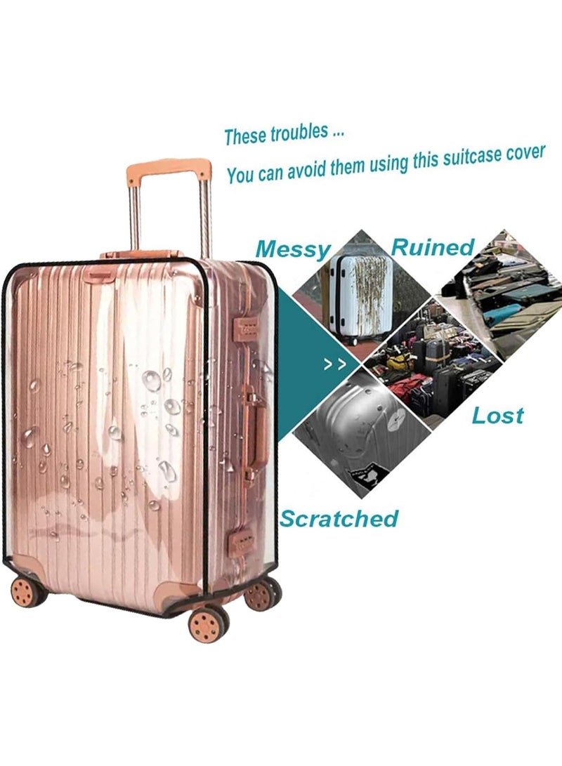 Bukela Clear PVC Suitcase Cover Protectors 30 Inch Luggage Cover Protectors for Wheeled Suitcase，Waterproof Dustproof and Anti-Scratch(30'') - Image 3