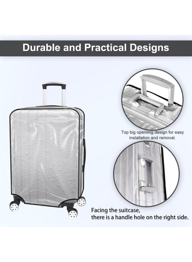 Bukela Clear PVC Suitcase Cover Protectors 30 Inch Luggage Cover Protectors for Wheeled Suitcase，Waterproof Dustproof and Anti-Scratch(30'') - Image 5
