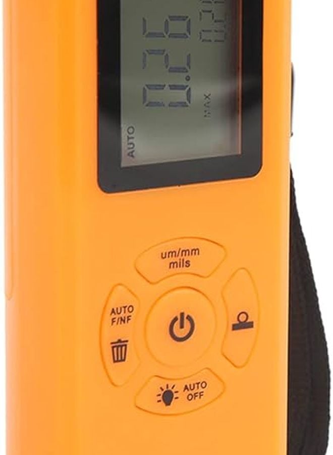 مقياس سماكة الطلاء الرقمي البرتقالي، مقياس الطلاء بشاشة رأسية لفحص أسطح المعادن في السيارات - Image 5