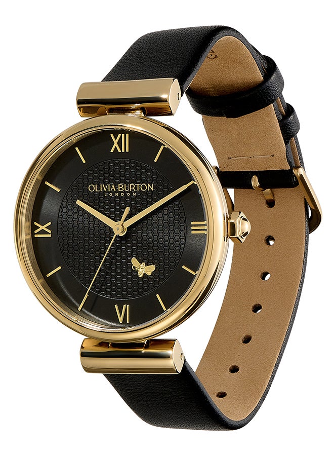 OLIVIA BURTON ROUND ANALOG WOMEN'S BLACK SUNRAY CASE WATCH - 24070012 - Image 2