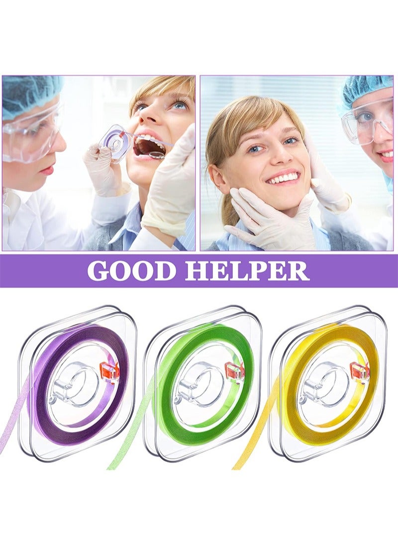 هالونهي شرائط تلميع الأسنان، مبرد أسنان، 3 لفات، 4 مم × 6 م، أداة تلميع الأسنان لصنفرة الأسنان وطحنها وتنظيفها بعمق، شريط كاشط لتلميع الأسنان، العناية بالفم (خشن، ناعم، متوسط، متعدد الألوان) - Image 5