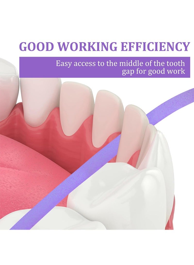 هالونهي شرائط تلميع الأسنان، مبرد أسنان، 3 لفات، 4 مم × 6 م، أداة تلميع الأسنان لصنفرة الأسنان وطحنها وتنظيفها بعمق، شريط كاشط لتلميع الأسنان، العناية بالفم (خشن، ناعم، متوسط، متعدد الألوان) - Image 3