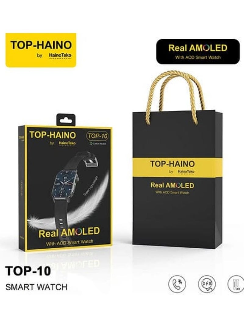 Haino Teko TOP HAINO By Haino Teko TOP-10 REAL AMOLED With AOD Smart Watch Carbon Neutral - Image 3
