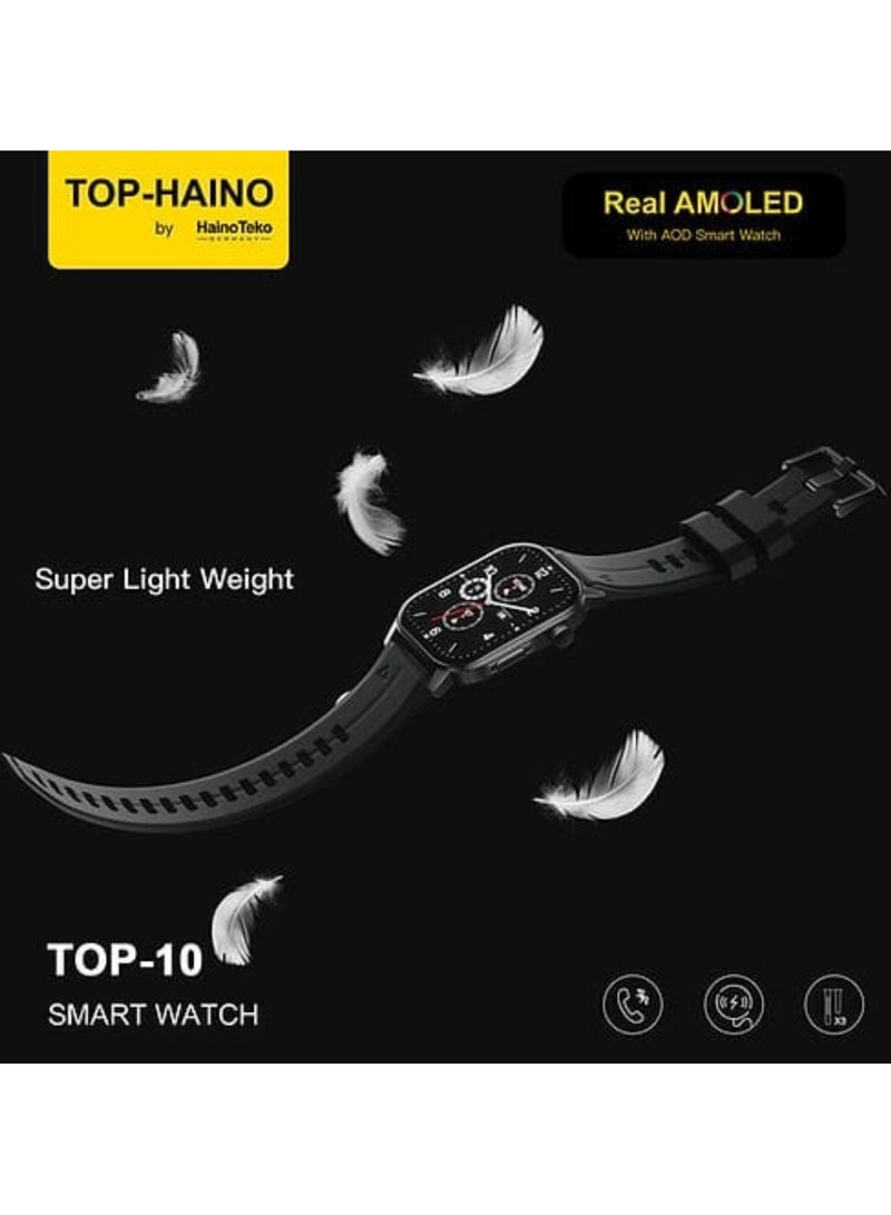 Haino Teko TOP HAINO By Haino Teko TOP-10 REAL AMOLED With AOD Smart Watch Carbon Neutral - Image 1
