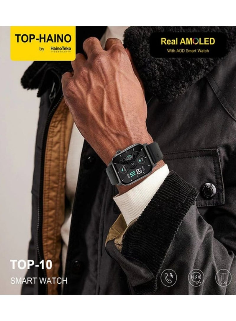Haino Teko TOP HAINO By Haino Teko TOP-10 REAL AMOLED With AOD Smart Watch Carbon Neutral - Image 2