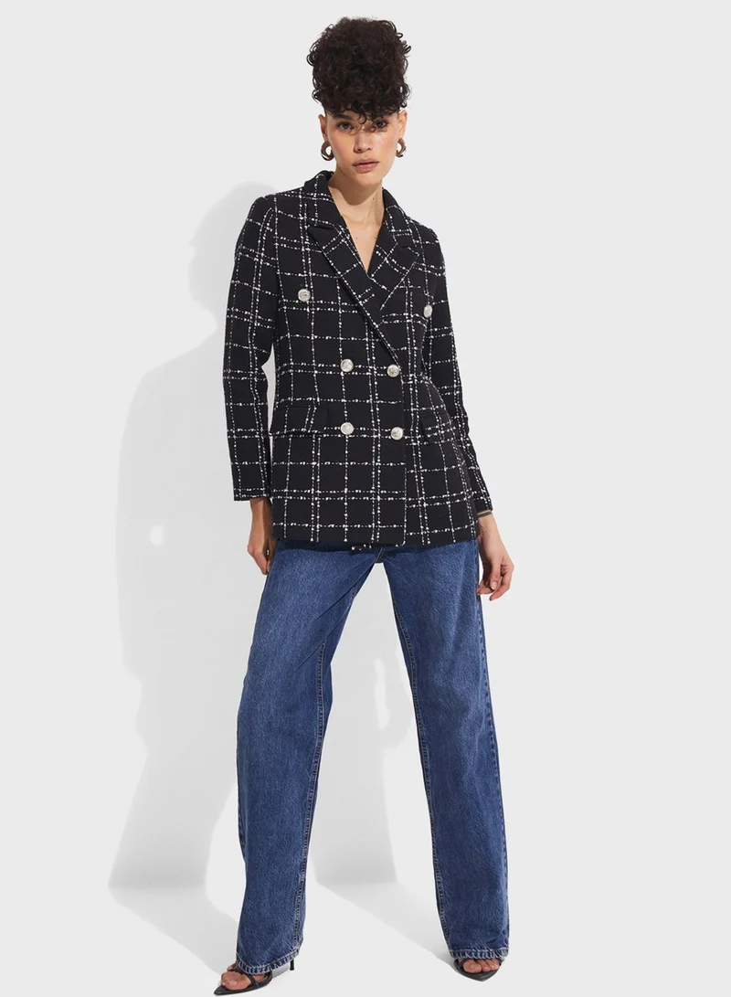 جون Button Detail Jacket