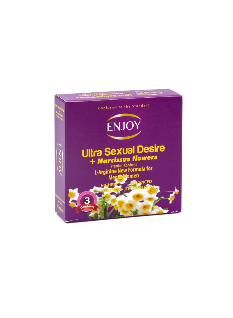 ENJOY Narcissus Flowers And Premium Condoms 12 Pcs - Image 3