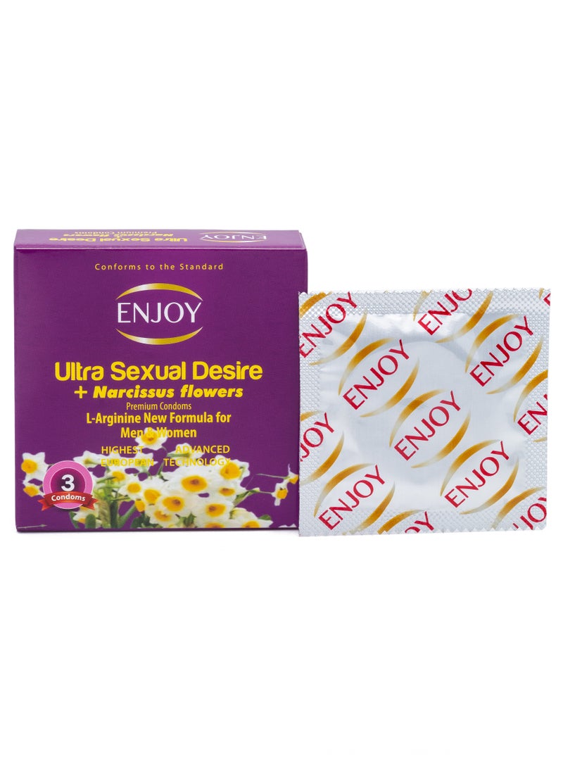 ENJOY Narcissus Flowers And Premium Condoms 12 Pcs - Image 2