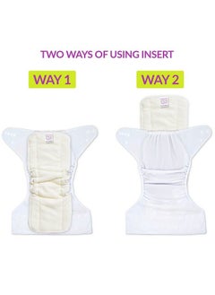 BEMBIKA 5 Layer Bamboo Terry Inserts With Gussets Liners Natures Cloth Diaper Liner Wetfree Reusable Washable Cotton Diaper Nappy Inserts For Baby Cloth Diapers (Set Of 10)  - Image 4