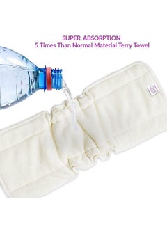 BEMBIKA 5 Layer Bamboo Terry Inserts With Gussets Liners Natures Cloth Diaper Liner Wetfree Reusable Washable Cotton Diaper Nappy Inserts For Baby Cloth Diapers (Set Of 10)  - Image 5