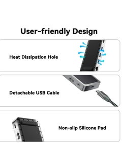 USB C Hub, Triple Display USB C Laptop Docking Station, 12 in 1 USB C Dock with Dual HDMI, VGA, PD3.0, SD TF Card Slot, 4 USB Ports Dual Monitor Adapter Compatible for MacBook and Windows