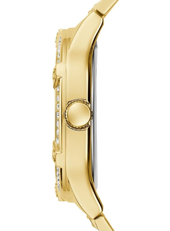 GUESS Men's 46mm Watch - Gold Tone Strap Black Dial Gold Tone Case - Image 3