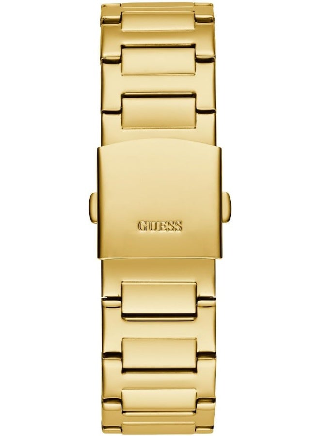 GUESS Men's 46mm Watch - Gold Tone Strap Black Dial Gold Tone Case - Image 4