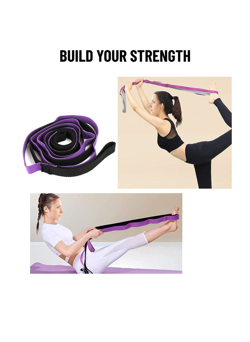 XiuWoo Pilates Exercise Equipment Set with Fitness Circle Ring, Ball, Resistance Band, Stretch Strap, and Non Slip Socks for Full Body Workouts - Image 2