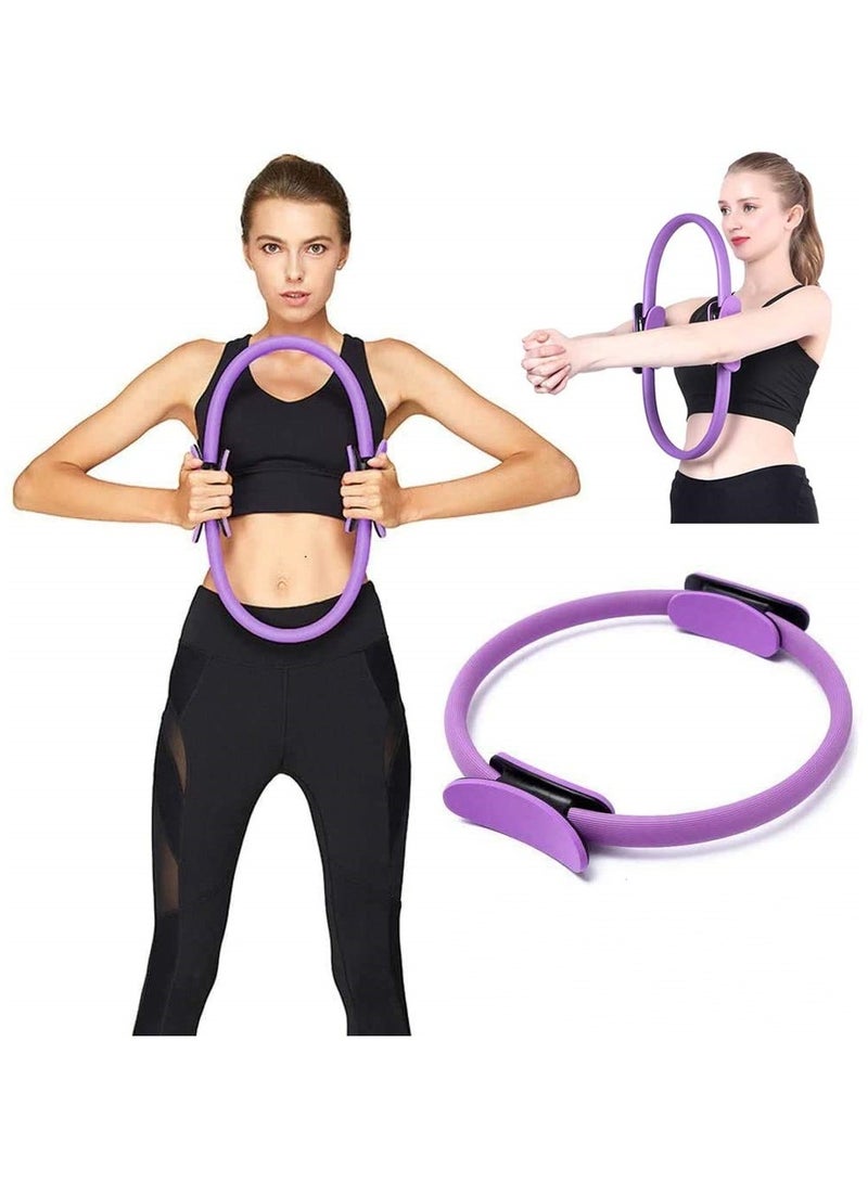 XiuWoo Pilates Exercise Equipment Set with Fitness Circle Ring, Ball, Resistance Band, Stretch Strap, and Non Slip Socks for Full Body Workouts - Image 5