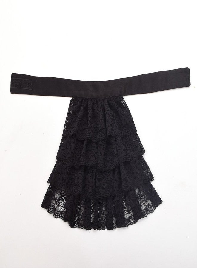 BLESSUME Lace Frill Medieval Costume, Big Black Frill - Image 4