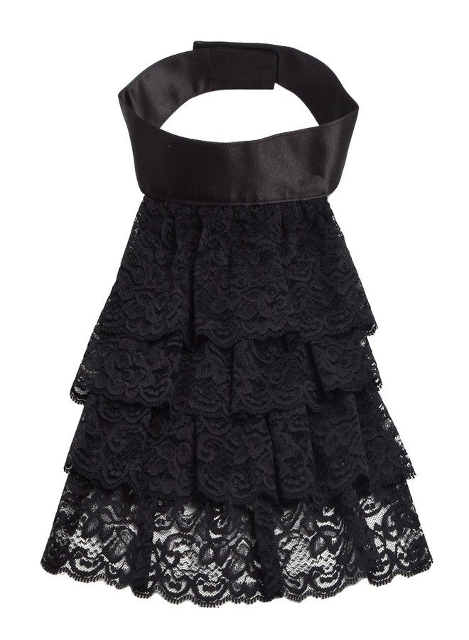 BLESSUME Lace Frill Medieval Costume, Big Black Frill - Image 1