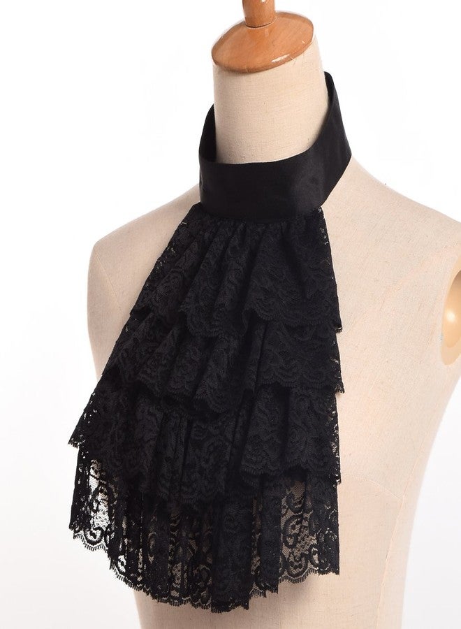 BLESSUME Lace Frill Medieval Costume, Big Black Frill - Image 3