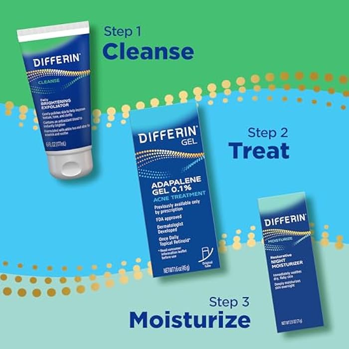 Differin Face Scrub Daily Brightening Exfoliator, Improves Tone and Texture for Acne Prone Skin, Green, 6 Fl Oz (Packaging May Vary) - Image 5