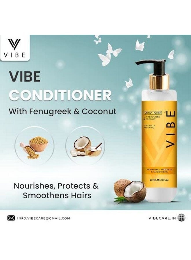 Vibe Hair Fall Defense Conditioner With Fenugreek, Coconut And Hair Pomade With Almond Vitamin E For Men And Women Combo Pack (Conditioner 200Ml, Pomade 50Gm) - Image 3
