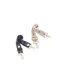 Generic 2pc Embroidered Wide Shoulder Strap, Adjustable Replacement Handbag Shoulder Strap, Portable Multi-functional Shoulder Strap  - Image 2